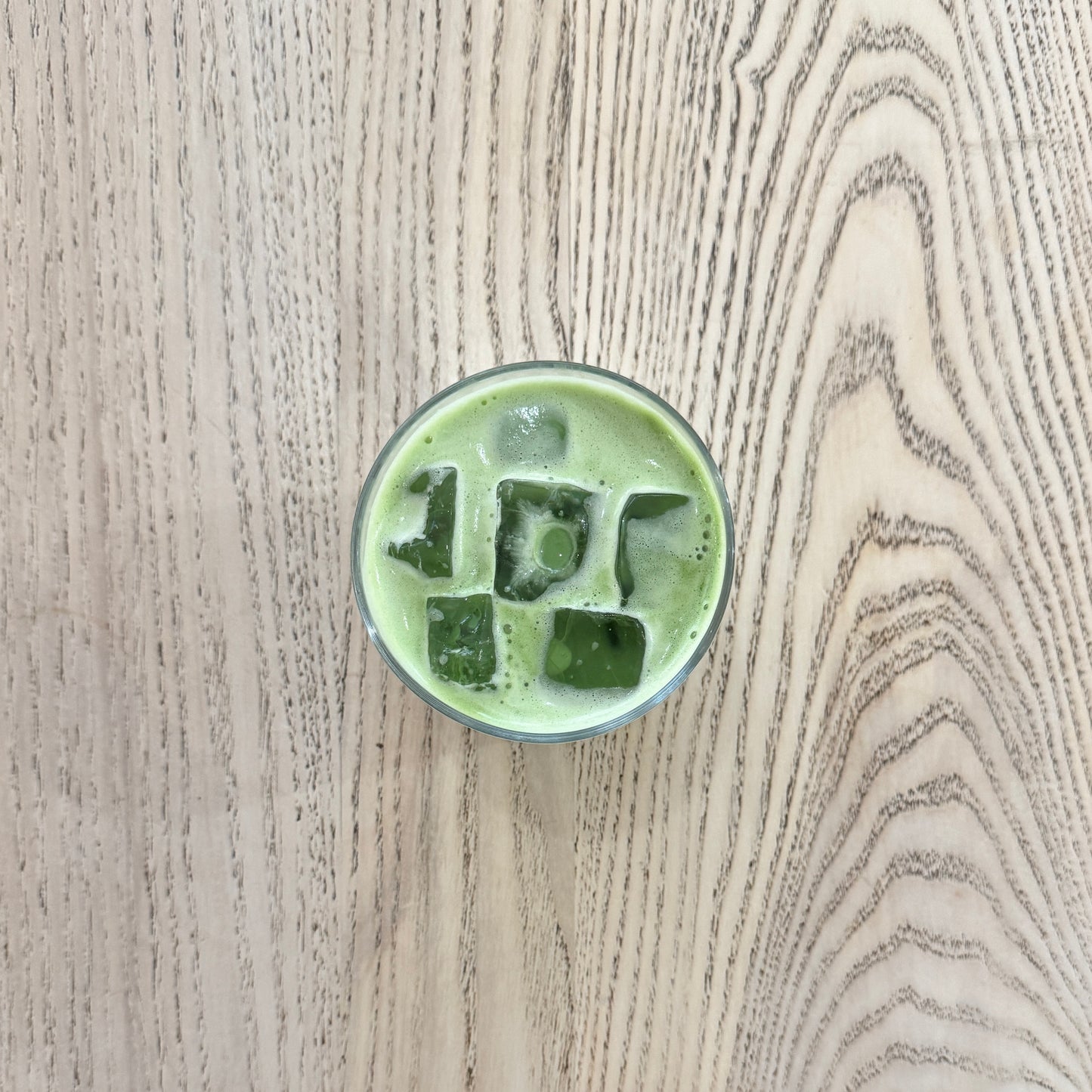 Iced Matcha Latte in a glass at Heath Street Bakehouse