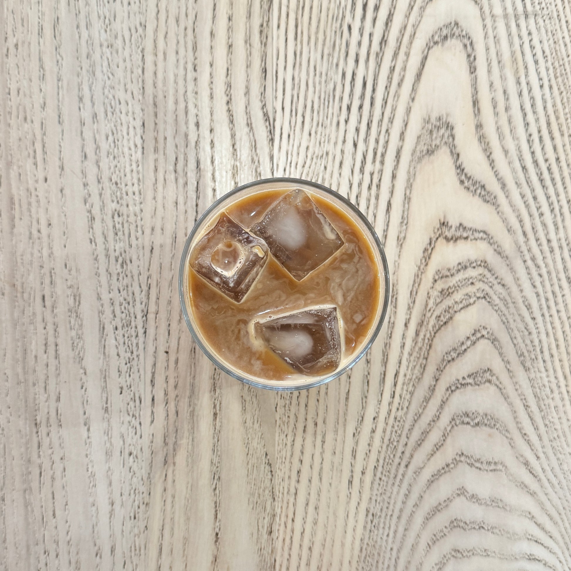 Iced White Coffee in a glass at Heath Street Bakehouse